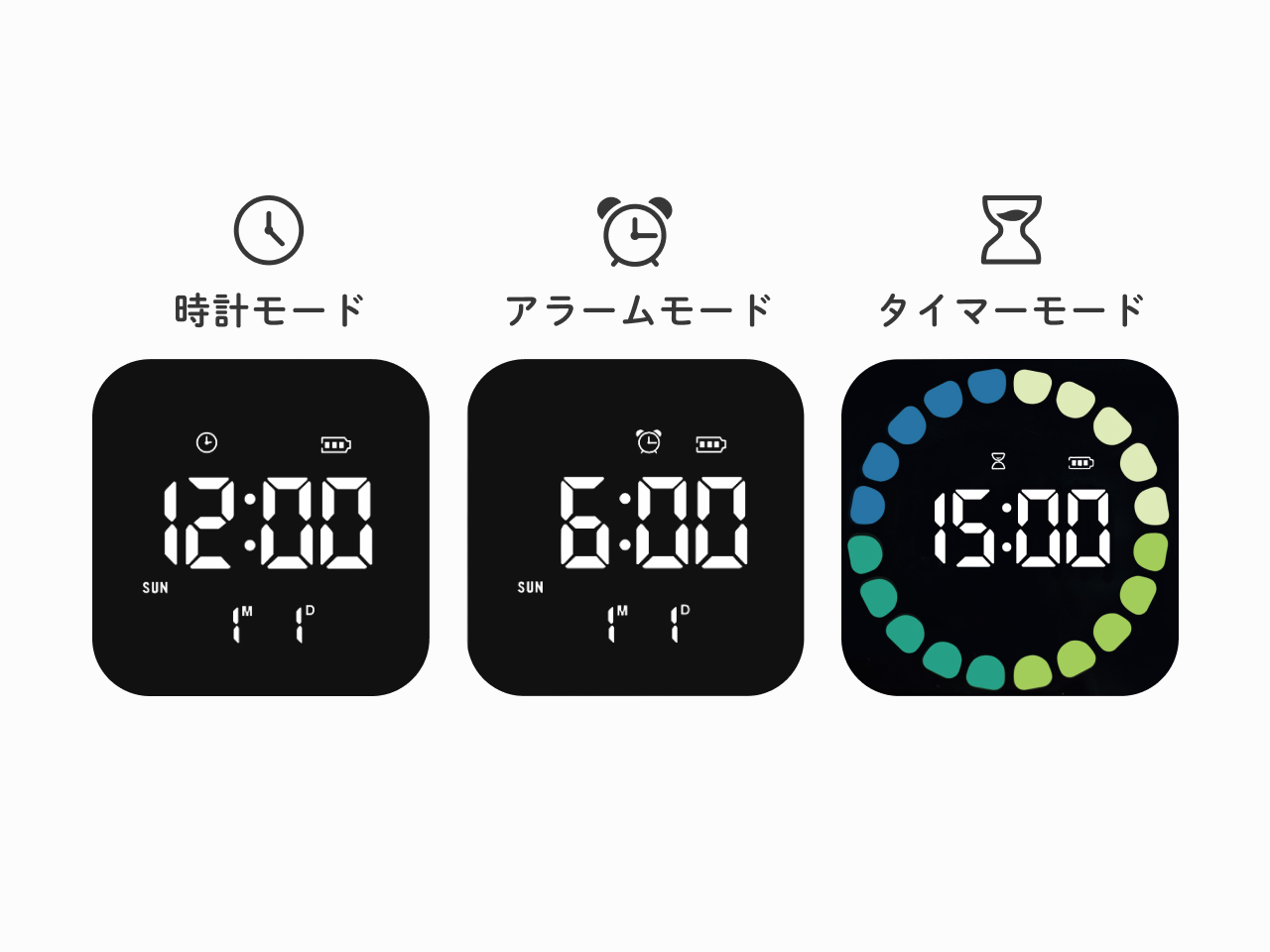 3つのモードで多用途に対応